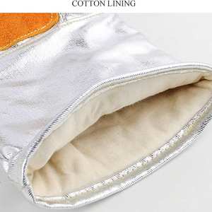 Gants de soudage en cuir pleine fleur avec paume et pouce renforcés, protection thermique, durables pour une utilisation en extérieur et au quotidien - Product Image 5