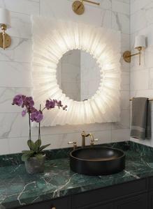 กระจกตกแต่งผนังทรงโมเดิร์นสุดหรู ทำมือด้วยกระจกและกรอบไม้ พร้อมไฟ LED ปรับแต่งได้ เหมาะสำหรับตกแต่งงานเทศกาล งานแต่งงาน รอมฎอน อีสเตอร์ และห้องน้ำ - Product Image 2