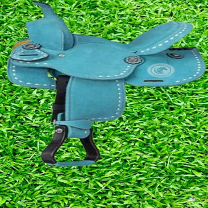 Silla de montar de cuero para caballo, estilo western, con diseño repujado a mano y adornos, para equitación de sendero, trabajo en el rancho, uso ecuestre, asiento cómodo. - Product Image 3