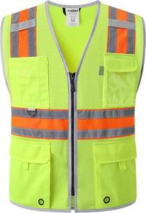 12 couleurs haute visibilité gilet viz hi vis viz gilet de sécurité de construction de travail réfléchissant (XS-8XL) - Product Image 4