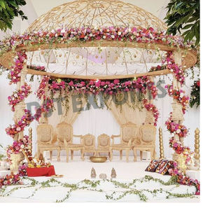 Gran Maharaja tema elefante Mandap configuración elefante real tema boda Mandap Maharaja estilo tallado elefante Mandap diseño - Product Image 4