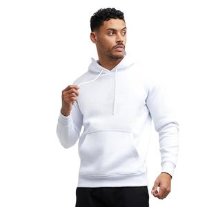 Pull de qualité supérieure coupé et cousu professionnel à manches longues sweat à capuche pour hommes de couleur unie à vendre - Product Image 2