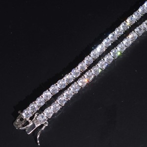 VVS Moissanite Diamond Tennis Chain In 925 Silver <b>With</b> <b>Sideways</b> <b>Cross</b> Iced Out <b>Necklace</b> For Men Fashion Jewelry Manufacturer - Product Image 3