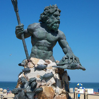 Décoration de jardin extérieur métal bronze antique statue de poseidon grec à vendre
