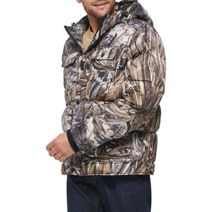 แจ็กเก็ตขนเป็ดสำหรับผู้ชายเสื้อแจ็คเก็ตลำลองคอปกตั้งมีฮู้ด - Product Image 4