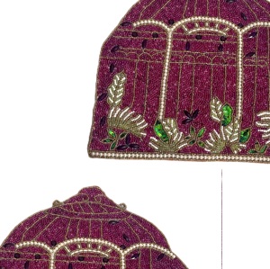 Arabian Party Dining Accents Beaded <b>Round</b> <b>Placemat</b> for Wedding Home & Holiday Decorations-for Ramadan Eid & Christmas Parties - Product Image 3