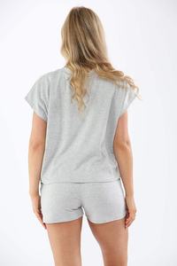 Ensemble t-shirt et short deux pièces pour femmes Ensemble 2 pièces pour femmes de haute qualité à prix réduit en tissu doux pour femmes - Product Image 3