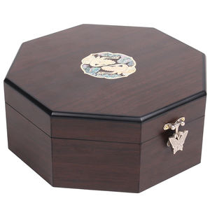 Luxurious Octagonal Mother-of-Pearl Inlay <b>Wood</b> Craft Handmade 10-Hole 30-Hole Breastplate Medicine Gift <b>Box</b> & Elegant Wall Sign - Product Image 4