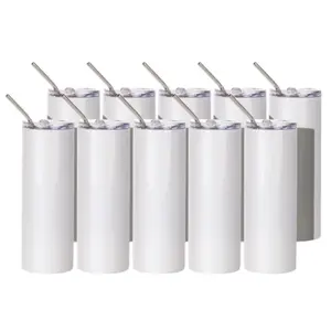 Gobelets à sublimation vierges personnalisables de 20oz avec couvercles et pailles - Product Image 1