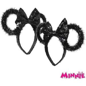 Serre-tête Licencié Minnie Mouse en Tinsel avec Nœud à Paillettes – Accessoire Cheveux Scintillant pour Déguisement Enfants et Adultes (Vente en Gros) - Product Image 1