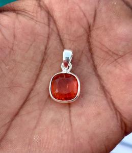 Pendentif saphir orange en argent sterling 925, pendentif belle femme, magnifique pendentif pierre orange. - Product Image 2