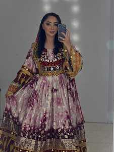 Vêtements de mariage et de fête de qualité supérieure pour femmes, robe de mariée afghane Kuchi pour femmes, robes de fête Kuchi vintage pour adultes - Product Image 3