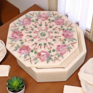 Boîte à bijoux en marbre de style antique de meilleure qualité, élégance vintage moderne pour objets de valeur, quantité en vrac disponible en Inde - Product Image 5