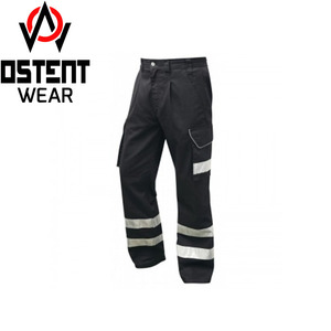 Pantalon de travail de sécurité haute visibilité de qualité supérieure avec bande réfléchissante et fermeture à glissière pour les jambes Pantalon de travail industriel durable et confortable - Product Image 4
