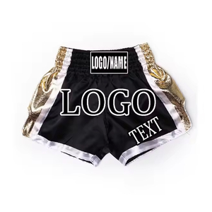 Pantalones cortos de lucha con logotipo personalizado más vendidos, patrón sólido, Muay Thai MMA Kick Boxing Grappling Gear para artes marciales - Product Image 6
