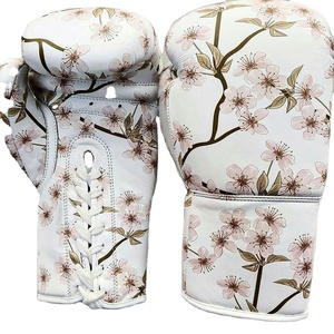 Guantes profesionales de cuero PU con logo personalizado, venta al por mayor de fábrica, Guantes de Kick Boxing, MMA - Product Image 1