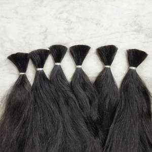 Échantillon gratuit de cheveux vierges en vrac super naturels Remy à double tirage cheveux doux et brillants - Product Image 1