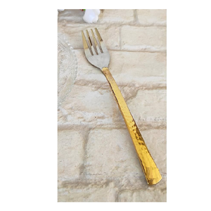 Tenedor de postre de latón con diseño de latón, tenedor para pastel, cubiertos reutilizables, tenedor para pastel de postre pulido mate cepillado - Product Image 2