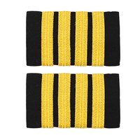 Hombreras Personalizables con Franjas Doradas de Aerolínea para Piloto, Insignias DIY para Uniformes y Ropa
