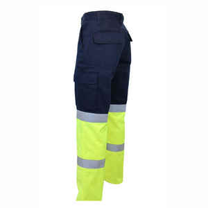 Pantalones de trabajo de algodón polivinílico Pantalones de trabajo de carga reflectantes con múltiples bolsillos para hombres Uniformes Pantalones DE TRABAJO - Product Image 3