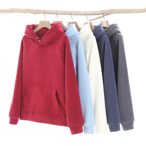 Sweats à capuche surdimensionnés sans ficelle et unis épais de haute qualité Logo personnalisé unisexe Sweats à capuche pour hommes de grande taille - Product Image 3