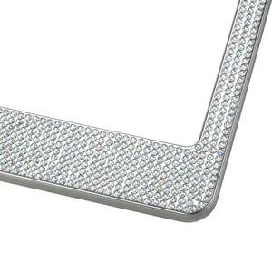 Cadre de plaque d'immatriculation en ABS chromé avec strass pour Tesla, Ford, BMW, motos, couverture en acier inoxydable - Product Image 3