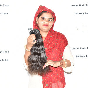 <b>One</b> Donor Indian Temple Human <b>Hair</b> Bundles Wavy Single Donor Virgin <b>Hair</b> Weave Cuticle Aligned Raw Vendor Human <b>Hair</b> <b>Extensions</b> - Product Image 6