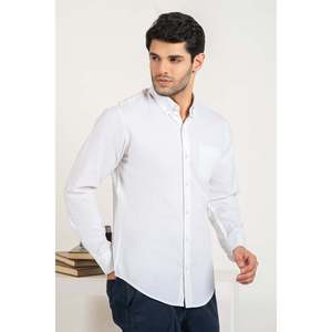 Camisa de Diseño para Hombre con Logotipo Personalizado, de Algodón, Manga Larga, Patrón a Cuadros, Tela Popelina, Tinte Liso, ODM, Camisa Casual de Vestir - Product Image 1