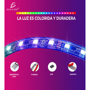 ไฟแถบ LED RGB 5050 แผงแผ่นยืดหยุ่นเปลี่ยนสีได้สำหรับตกแต่ง ความยาว 5 เมตร - Product Image 2