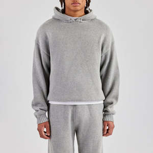 Conjunto Deportivo Personalizado de Marca con MOQ Bajo para Hombre, Sudadera con Capucha Extra Grande y Pantalones Jogger, Conjunto de 2 Piezas para Correr, Traje Deportivo - Product Image 1