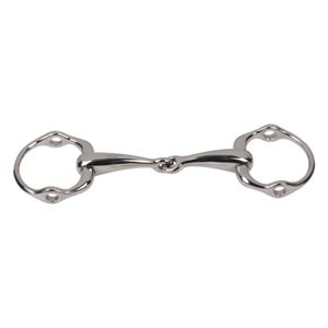 BRAND ZONE Broca de doble articulación de boca curva Eggbut de acero inoxidable de alta calidad con KK Link Ecuestre Mayorista fabricado - Product Image 6