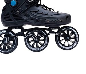 Patins à roulettes en ligne réglables à 3 roues pour l'extérieur, roues de 110 mm, roulements ABEC-7, chaussures de patinage haute performance - Product Image 4
