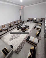 Asientos de piso oriental Sofá étnico Sofá árabe Majlis Sofá de estilo otomano Conjunto árabe Yalsa Asientos de piso oriental de lujo