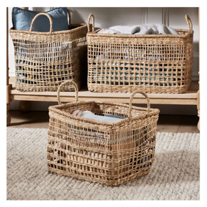 Wholesale Customized Handwoven Eco-Friendly <b>Rattan</b> Multifunctional Storage <b>Baskets</b> Home Storage for Minimalist Spaces Made - Product Image 5