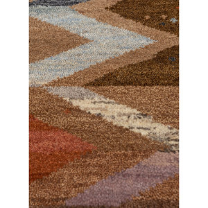 Alfombra Clásica Manchaha Grande de Lana y Seda Anudada a Mano, Roja y Naranja con Patrón Geométrico para el Hogar, Pasillo, para Adolescentes -Lub-131 - Product Image 3