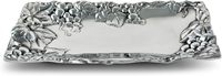 Plateau de service à pain moderne en métal poli à la main avec motif raisin Plateau en aluminium coulé au sable au prix de gros direct d'Inde