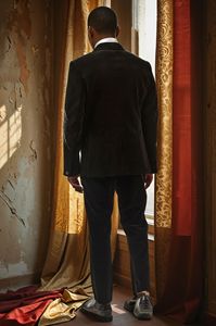 Trajes elegantes para hombre hechos a medida bordado transpirable de talla grande trajes de novio de boda esmoquin hecho a mano de un solo pecho - Product Image 2