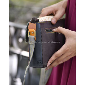 Handmade Leather Bag Recycled Leather Purse for Women Western Colorful Leather Small Crossbody Saddle Bag <b>Shoulder</b> <b>Strap</b> Bags - Product Image 3
