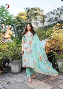 Ropa étnica, la mejor tela, última colección, pantalón Kurti de algodón puro con Dupatta con bordado, proveedor de Trabajo de La India - Product Image 6