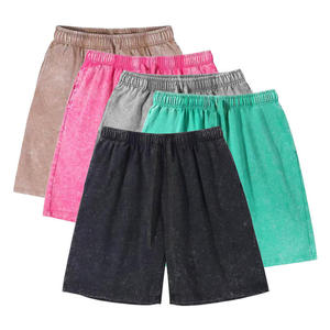 Shorts de sport pour hommes High Streetwear, en toile 100% coton respirante, coupe oversize, avec cordon de serrage, pour la course et l'exercice, fournisseur - Product Image 1