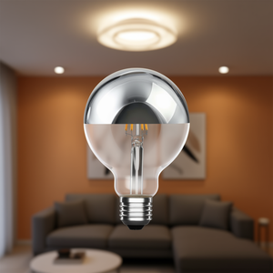Ampoule LED Dôme Argentée Réglable D.125 6W Globe avec Excellente Luminosité Produit de Qualité Supérieure - Product Image 3