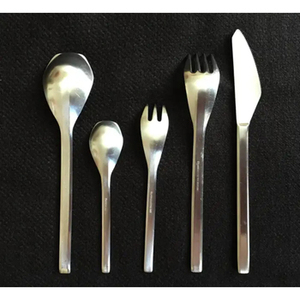 Juego de cubiertos chapados en oro en acero inoxidable Premium con diseño moderno perfecto para accesorios de cubiertos de comedor de boda - Product Image 3