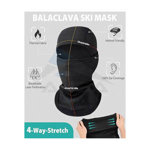Pasamontañas para Esquí para Hombre y Mujer, Cubre Rostro de Invierno, Transpirable, Protección Térmica para Clima Frío, Deportes al Aire Libre, Negro - Product Image 4