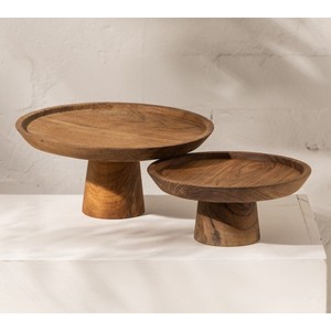 Premium Design Acacia Wood Cake Stand Round Wooden Cake Stand Cake <b>Tools</b> Ot Selling Top Quality Natural Wood - Product Image 2