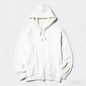 Sudadera con Capucha Extra Grande de Color Gris Claro, Sudadera Básica de Algodón Minimalista con Tono Neutro Versátil para Usar en Cualquier Ocasión - Product Image 2