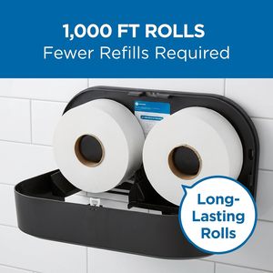 Pacific <b>Blue</b> Select Jumbo Jr. 2-Ply Bathroom Tissue, 9" <b>Roll</b>, 1,000 Linear Feet/<b>Roll</b>, 8 <b>Rolls</b>/Case (13728) - Product Image 6