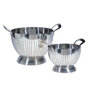 Colador de acero inoxidable para uso en la cocina con diseño inteligente, fácil cuidado, resistente al calor, colador de malla fina para la cocina diaria - Product Image 4