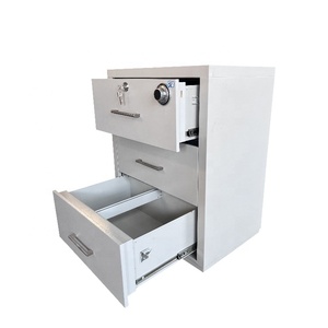 ตู้เอกสารกันไฟ<span class=keywords><strong>3</strong></span>ลิ้นชักอุปกรณ์รักษาความปลอดภัยตู้เก็บเอกสารด้านข้างโลหะพร้อมล็อคแบบรวมกลไก - Product Image 3