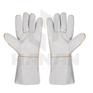 Gants de sécurité de soudage personnalisés Gants de travail ignifuges en cuir de qualité supérieure pour usage industriel à bas prix de gros du Pakistan - Product Image 1