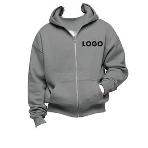 Sweat-shirts à capuche en coton 100% de marque tendance pour hommes, style décontracté uni, motif imprimé d'hiver, tricot à capuche, logo personnalisé - Product Image 2